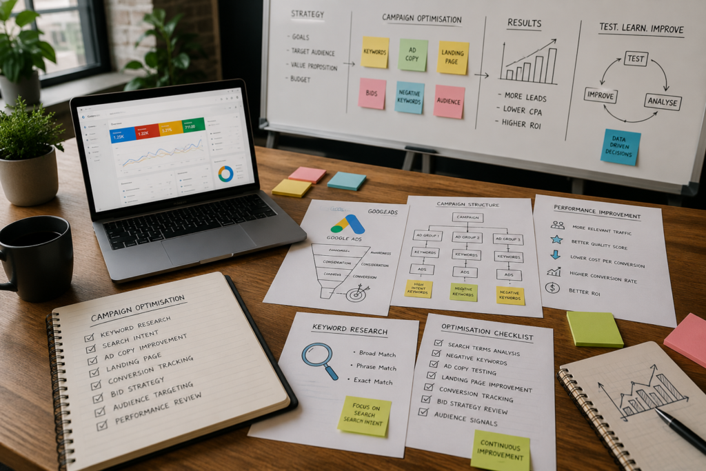 Google Ads Neden Sonuç Vermiyor? 10 Yaygın Neden ve Çözüm Yolları google ads optimizasyon sureci